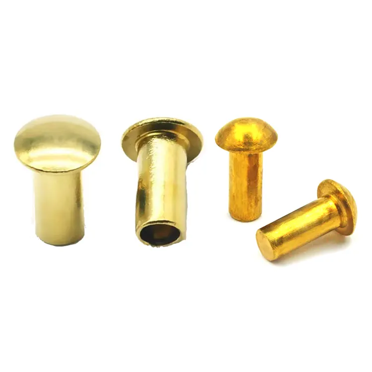 Remaches de cabeza de hongo de latón