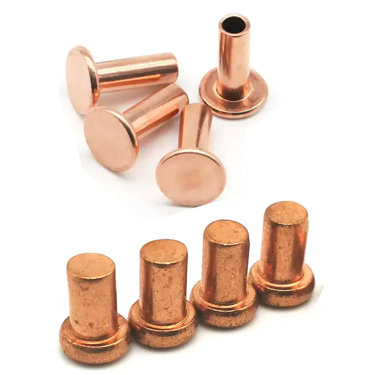 Remaches de cabeza plana de cobre