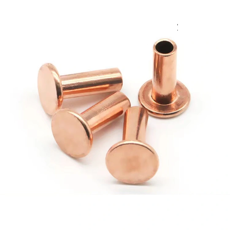 Remaches medio huecos de cobre