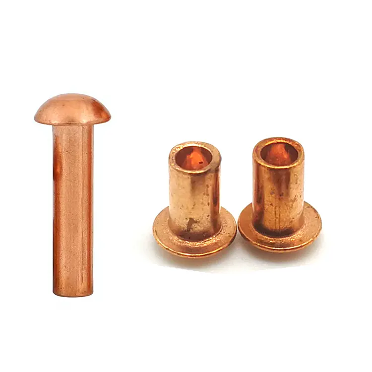 Remaches de cabeza plana de cobre