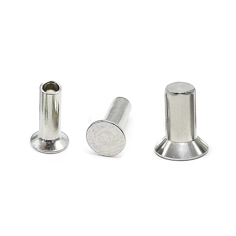 Remaches semi huecos de cabeza avellanada