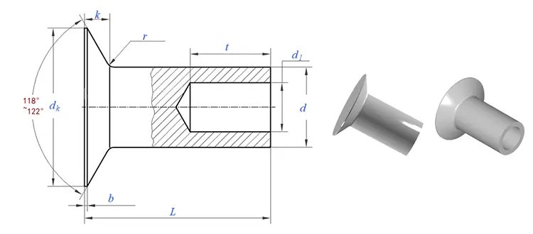 aluminum semi tubular rivets