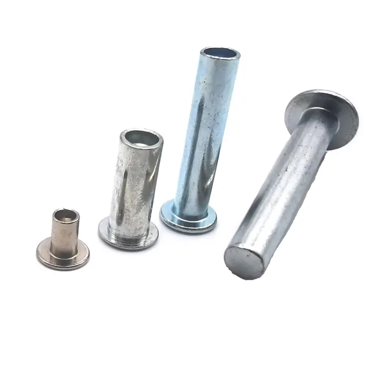 Remaches de cabeza plana de acero