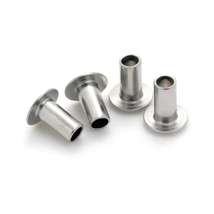 Remache semi tubular de acero